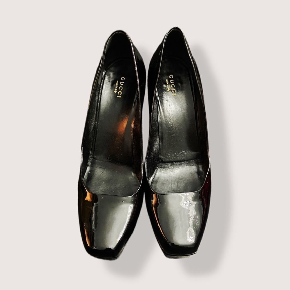 Gucci Black Patent Leather Stilettos